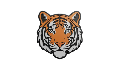 Stylized Tiger Face Graphic