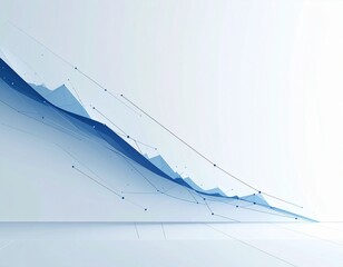 点と線　青みがかったグラフィックイメージ　降下