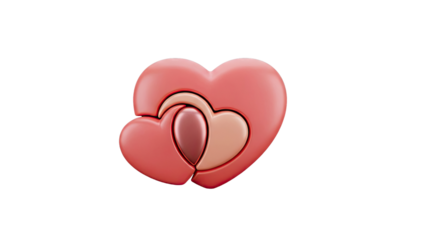 Interlocking Hearts Puzzle