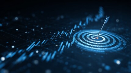 financial growth chart with upward trend and 2026 target icon. Concept for business analytics, financial forecast, investment growth, and strategic planning. for background