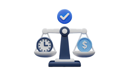 Time vs Money Balance Scale