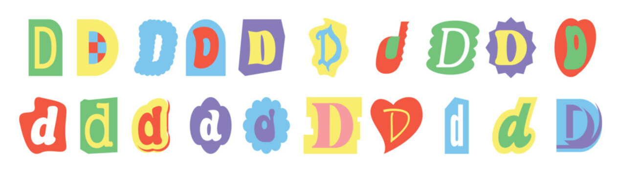 alphabet ransom note d set