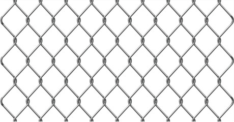 Fototapeta premium chain link metal fence realistic