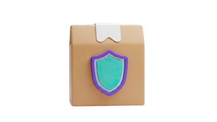 Secure Delivery Box with Shield Icon