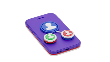 Smartphone with connection icons