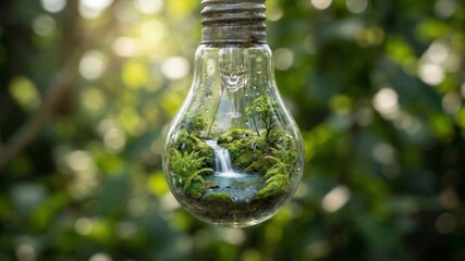 Ecological Concept of Nature Conservation Inside an Electric Light Bulb