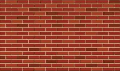 Obraz premium Red brick wall construction and building element vector