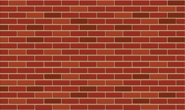 Red brick wall construction and building element vector