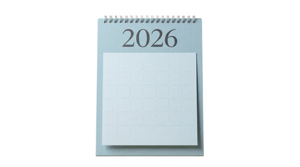 2026 calendar with blank note pages, AI, PNG
