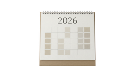 New calendar for the year 2026 ready for use, AI, PNG