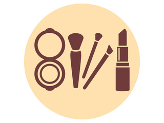 Make-up artist icon. Wedding vector icon. Flat vector illustration.