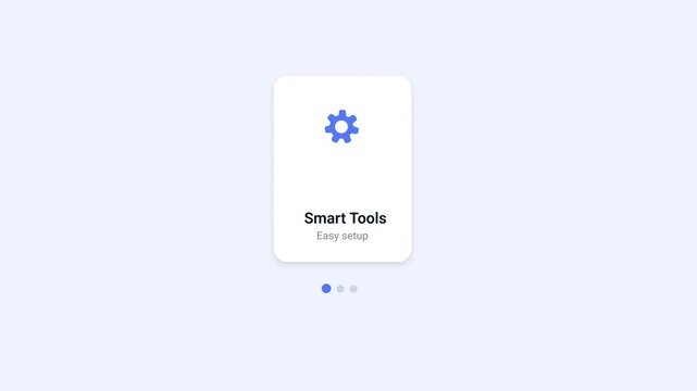 Minimal flat illustration of a mobile app feature screen with a tools icon. Suitable for smart featur
