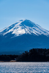 日本山梨県河口湖と富士山