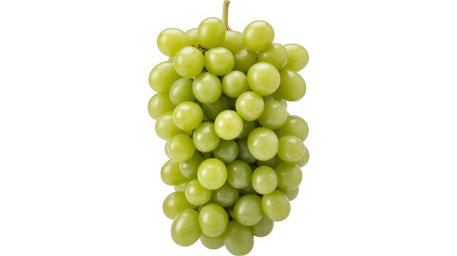 Bunch of green grapes hanging fruit fresh isolated on a transparent background - Powered by Adobe