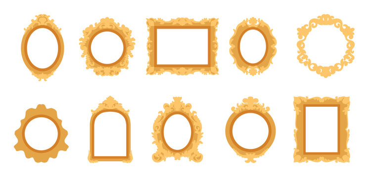  a classic collection of blank photo frames in vintage style