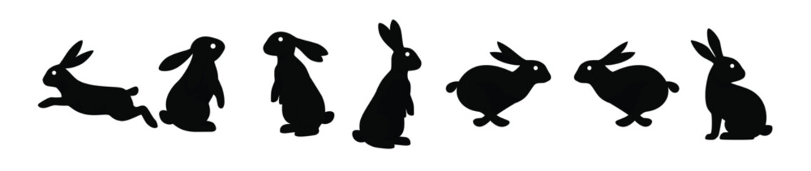 Obraz premium Bunny rabbit paper cuts style vector illustration.