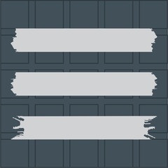 set of torn paper pieces background vector