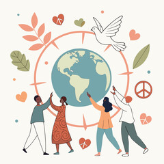 International Day of Peaceful Coexistence &ndash; Unity and Global Harmony Concept