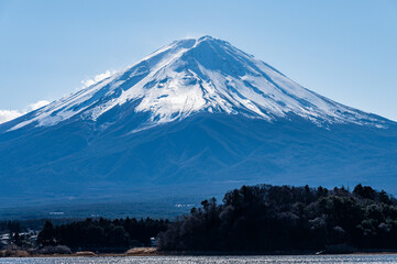 日本山梨県河口湖と富士山