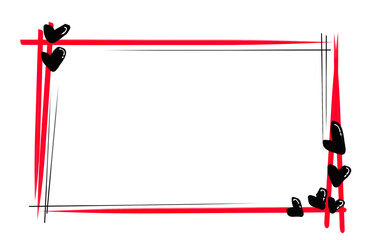 Love heart border art note sign background valentine ornament