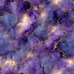 Purple and Gold Abstract Marble Texture Luxury Background