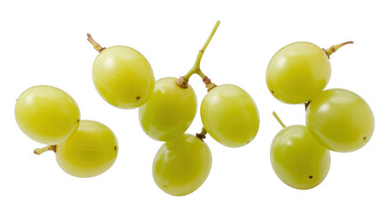 Cluster of green grapes cluster of grapes isolated on a transparent background