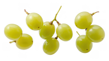 Cluster of green grapes cluster of grapes isolated on a transparent background