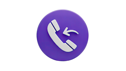 Phone Icon with Incoming Call Arrow