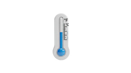 Thermometer with Blue Liquid
