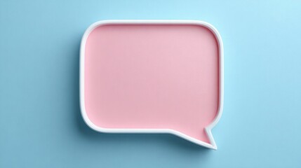 A bright pink speech bubble symbolizing a gentle nudge message in a digital chat interface for user engagement