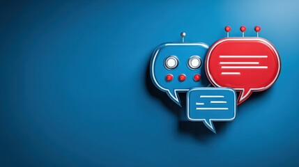 Two distinct chat icons illustrating the concept of digital conversations and messaging in online platforms