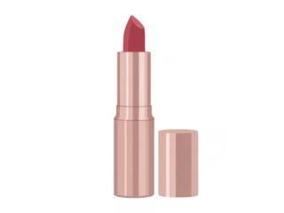 Digital of pink lipstick digital pink lipstick rose gold tube isolated on a transparent background