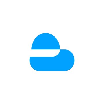 Abstract Blue Cloud Weather Logo
