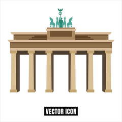 Brandenburg Gate Berlin landmark flat design vector illustration iconic monument © MD ABDUL MOMIN