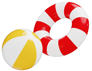 3D_浮き輪_ビーチボール © 四ッ谷