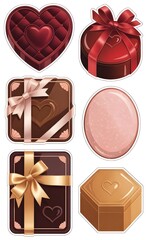 Sticker box chocolates to celebrate Valentine's Day 