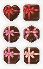 Sticker box chocolates to celebrate Valentine's Day 