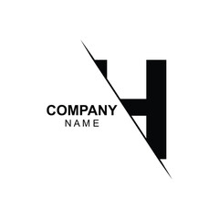 Initial H logo design vector Template Abstract Letter H vector illustration logo design.