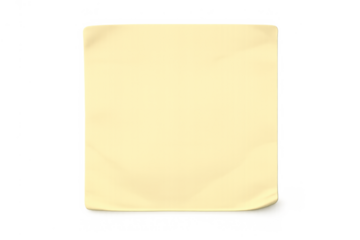 Empty yellow adhesive paper memo pad, ideal for writing down important tasks, notes, or creating a checklist