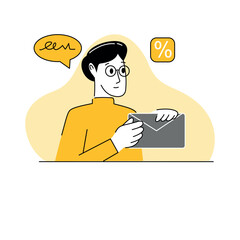 social media marketing illustration, business people at video conference, marketing strategic, opinion leader flat design illustration good for website, mobile application and graphic design asset