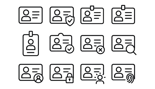 Identification card badge profile id member security access personal data login