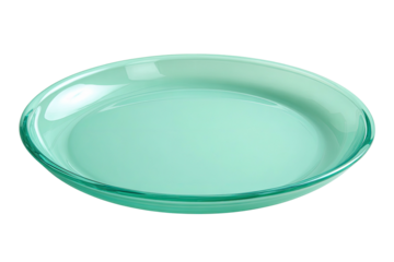 Oval, light green glass dish with a smooth, shiny surface