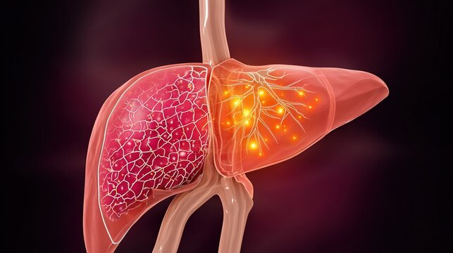 An Animated Educational Diagram Depicting the Pathogenesis, Progression, and Key Cellular-Molecular Features of Hepatocellular Carcinoma (Liver Cancer)