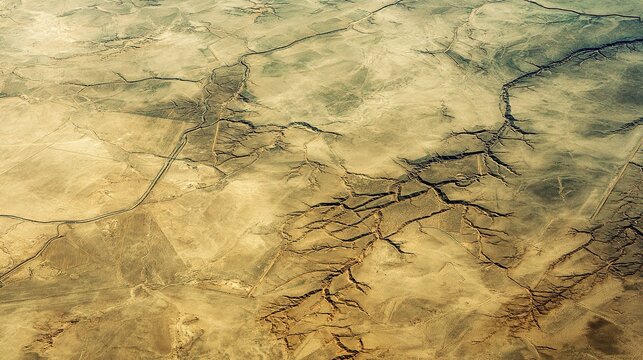 An Aerial Photograph Depicting Severe Soil Desertification in Northwestern China: A Visual Analysis of Arid Landscape Patterns, Vegetation Degradation, and Environmental Vulnerability in Dryland Ecosy