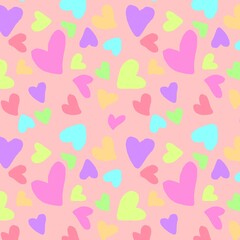 Heart love romance pattern seamlss bbackground print 