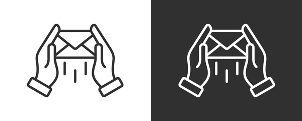 Mail Icon Set Vector Collection Isolated In Black And White