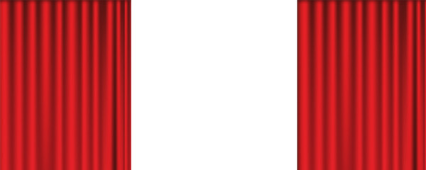 vector theater stage red curtains realistic vector.