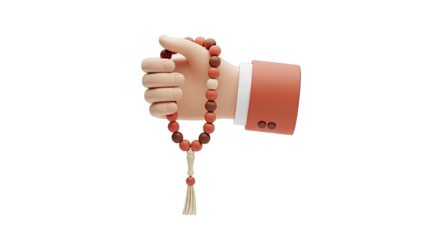 Hand Holding Prayer Beads