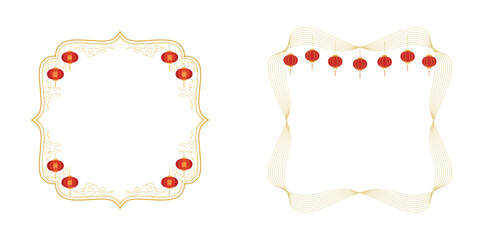 Lunar Frame / Background. Vector, minimalist, illustration, icon set.