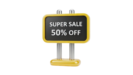 Super Sale 50% Off Sign